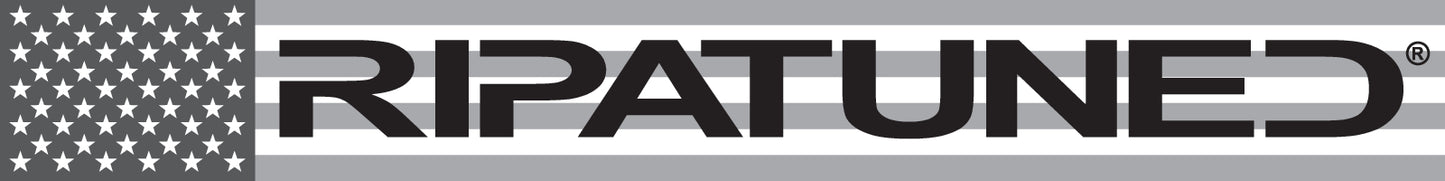 RIPATUNED LOGO STICKER (American Flag Grayscale)