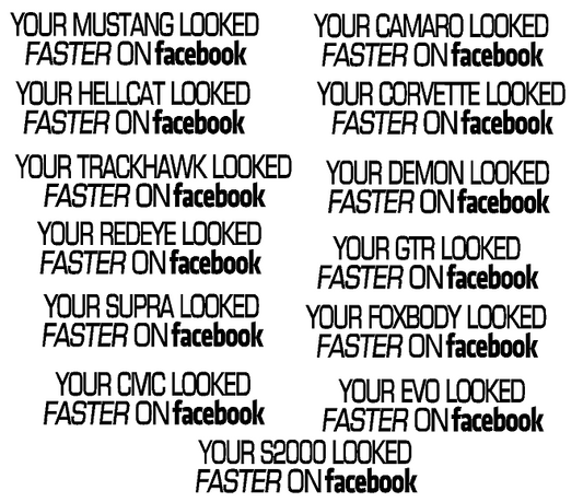 Your "CAR" Looked Faster on Facebook Di-Cut