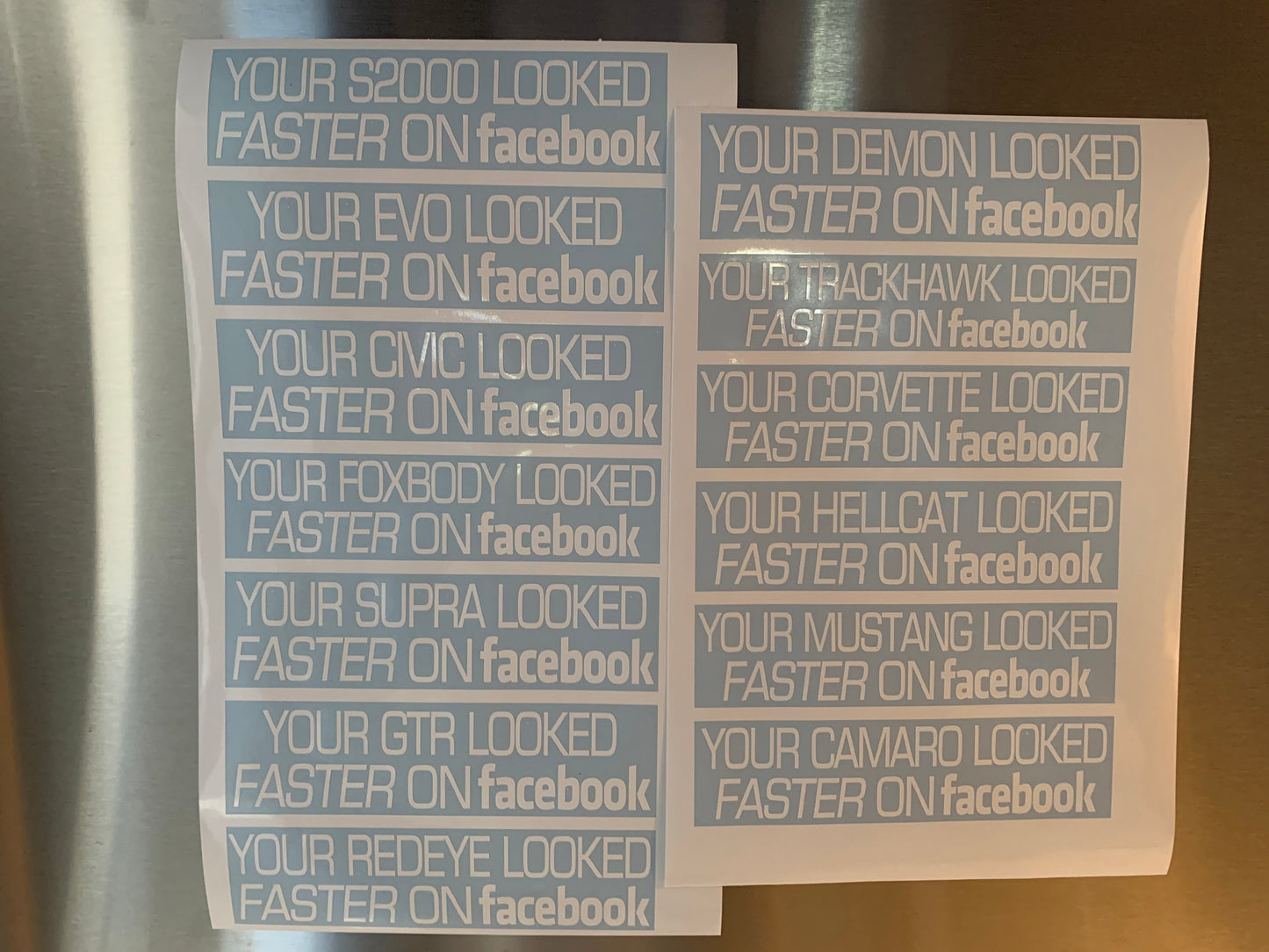 Your "CAR" Looked Faster on Facebook Di-Cut